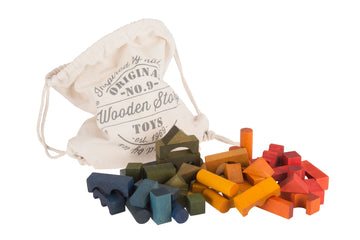 Wooden Blocks in Bag - 100 Pieces