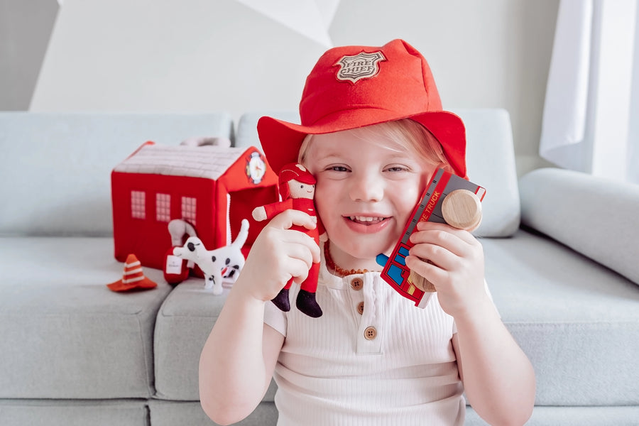Fire Station Play Set & Hat