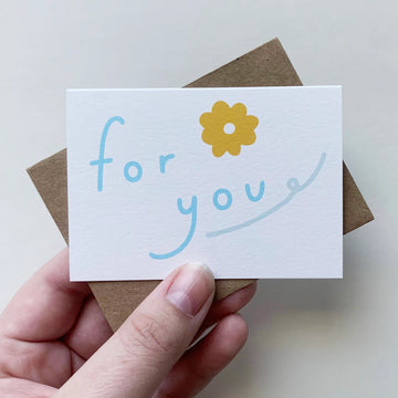Tiny Enclosure Card - For You Flower