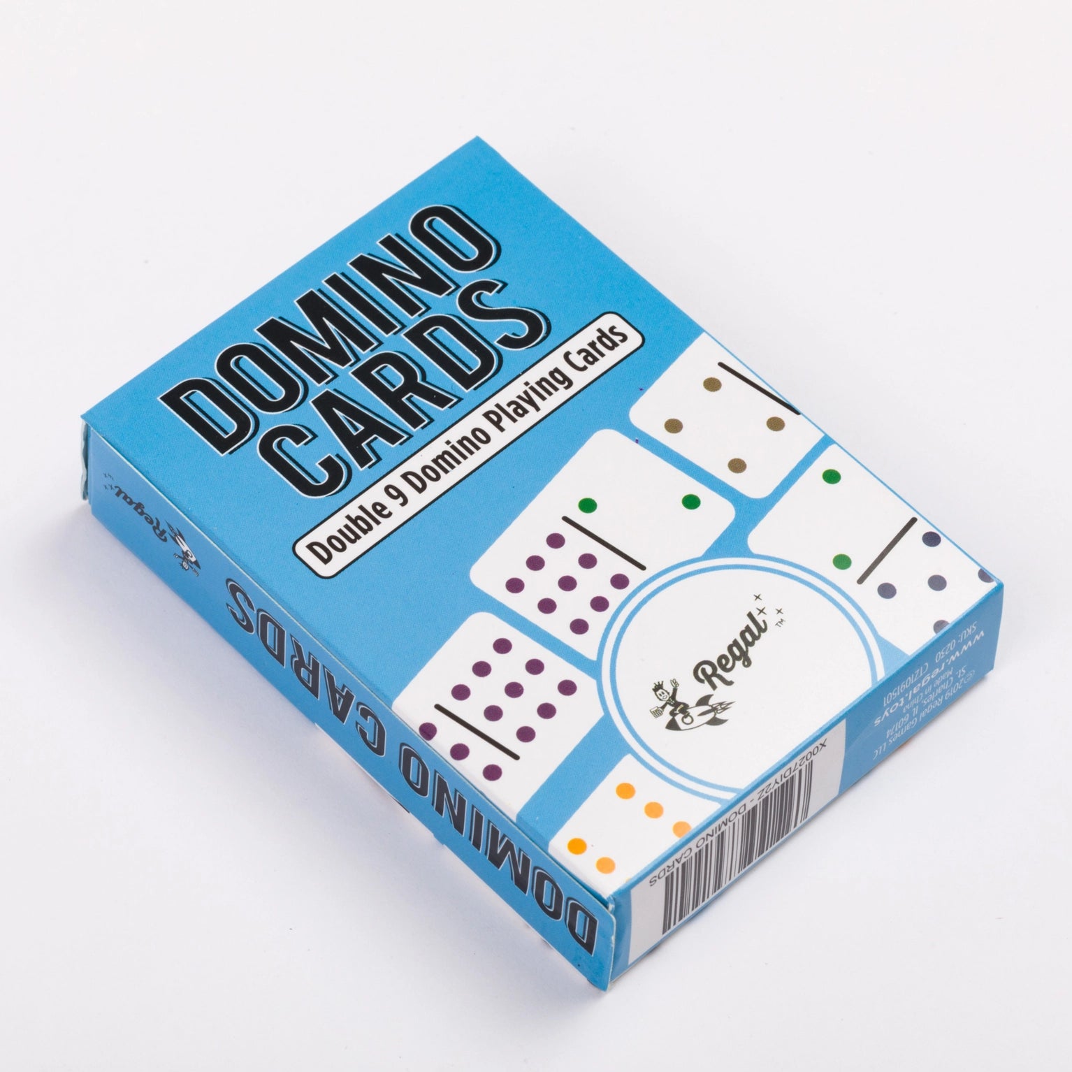Large Double 9 Colored Dot Domino Playing Cards