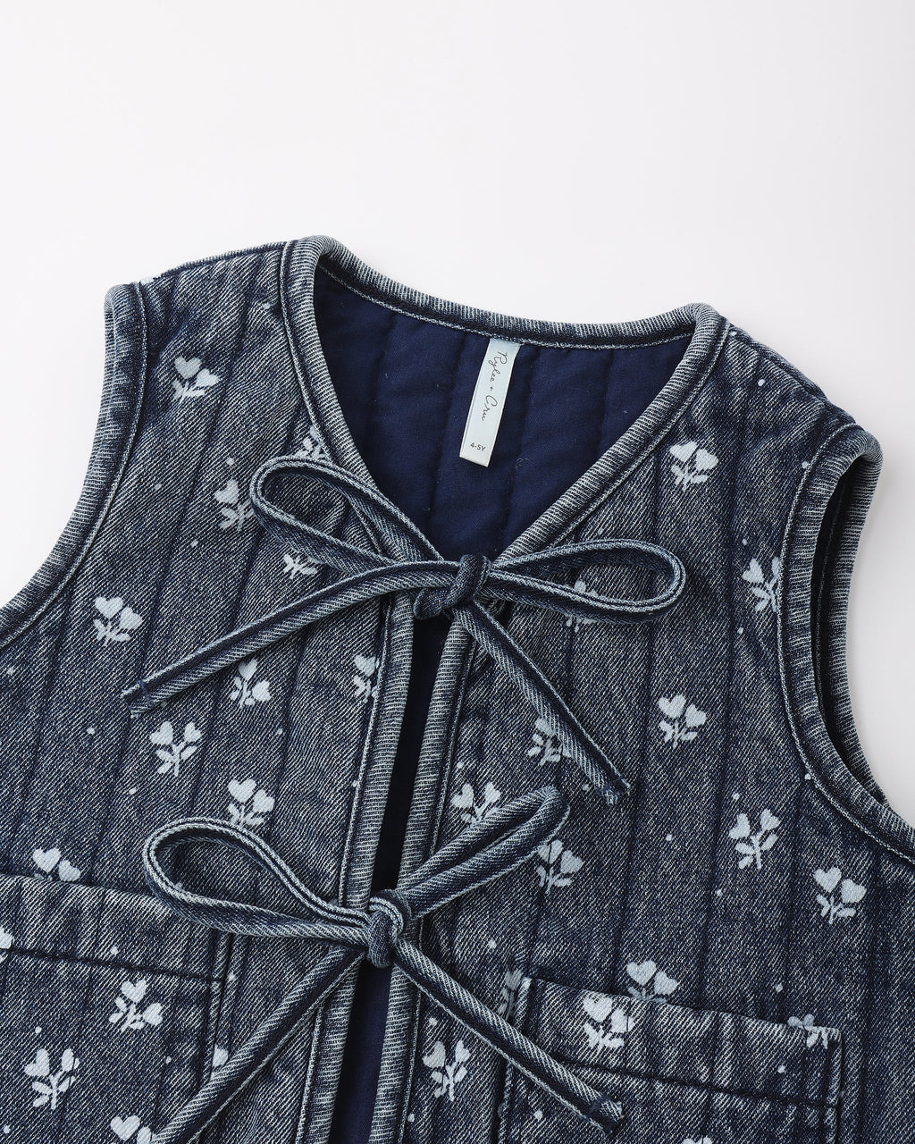 Heart Ditsy Denim Vest