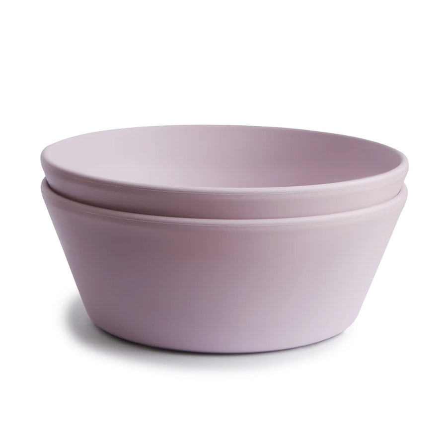 Round Dinnerware Bowls, Set of 2 - Soft Lilac