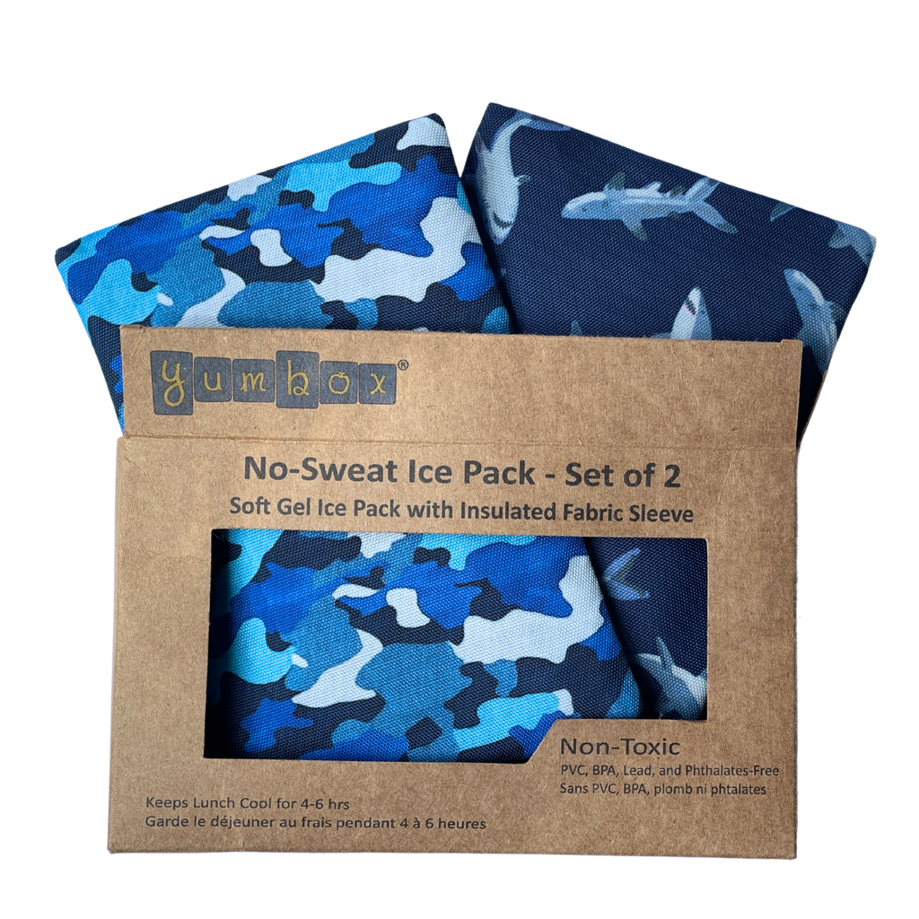 Gel Ice Packs 2-Pack - Sharks & Camouflage