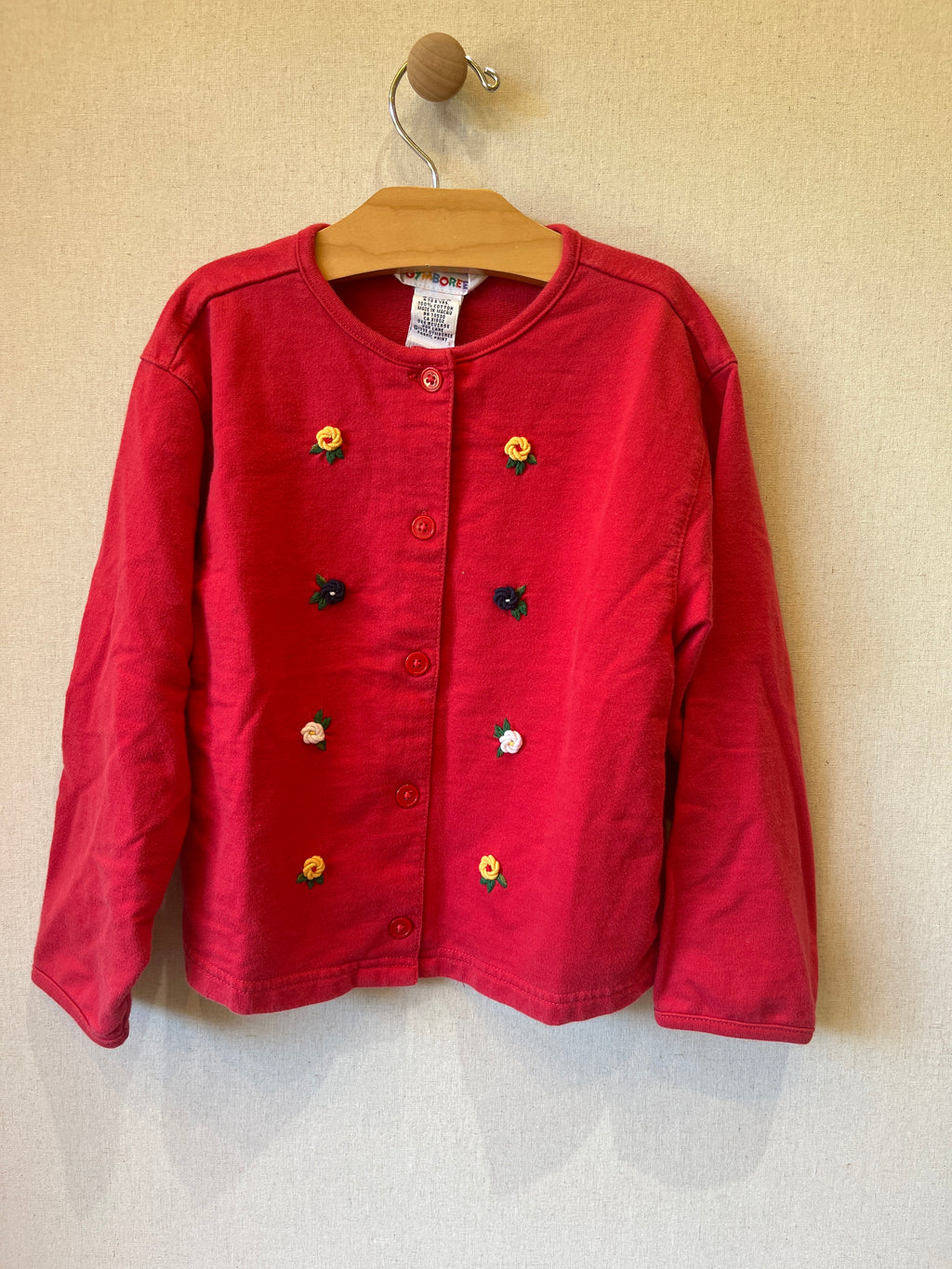 Vintage Gymboree Floral Embroidered Cardigan