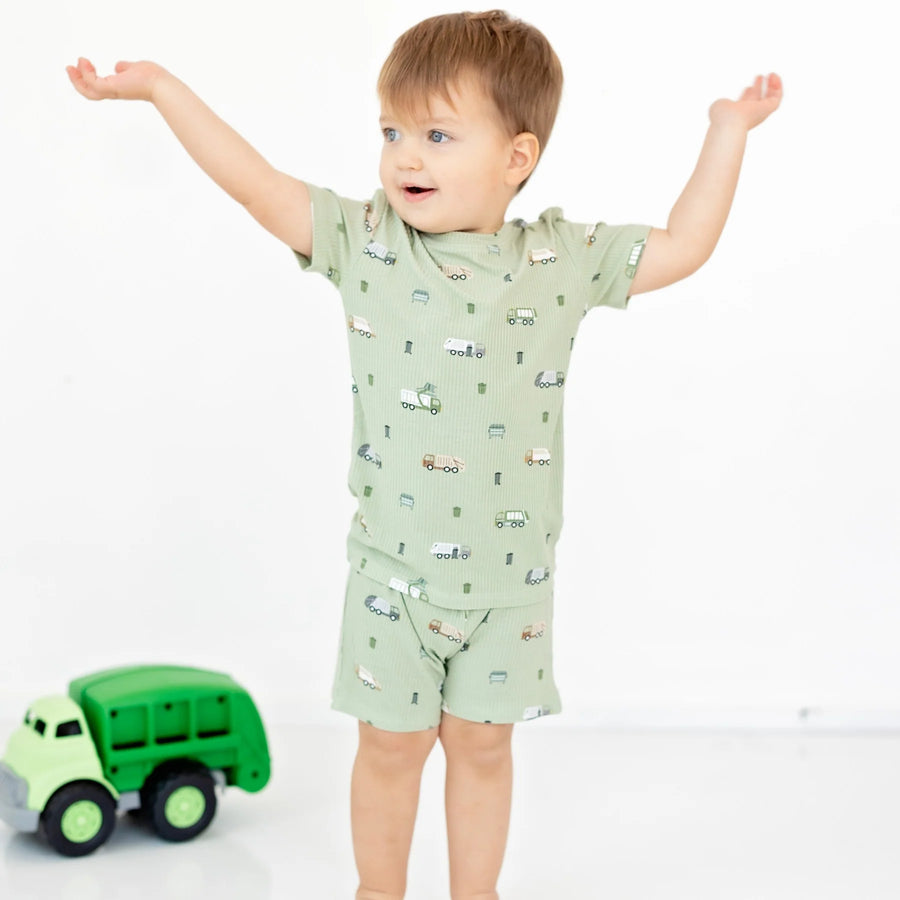 Trash Truck Shorts Two-Piece Set