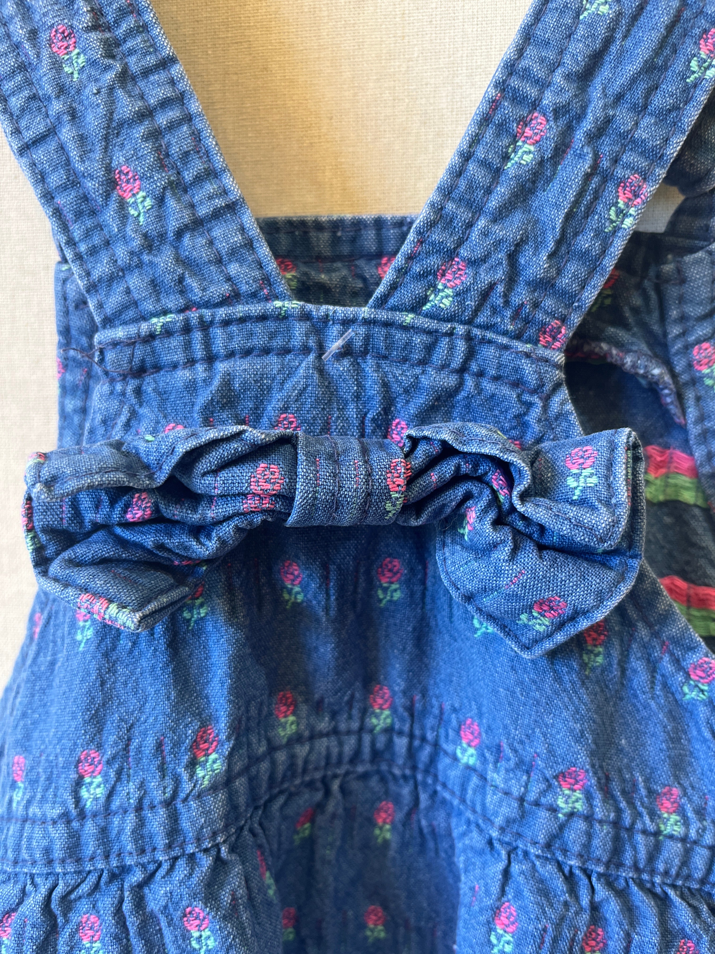Vintage OshKosh Ditsy Floral Overall Dress