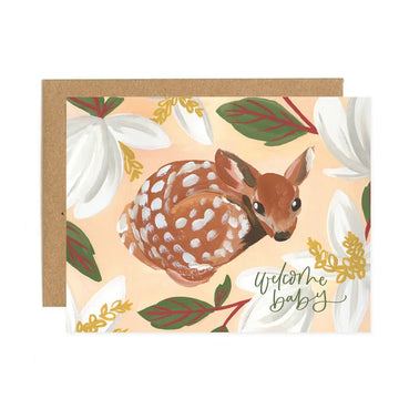 'Welcome Baby' Fawn Card