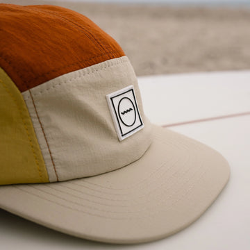 Sunrise Nylon Color Block Five-Panel Hat
