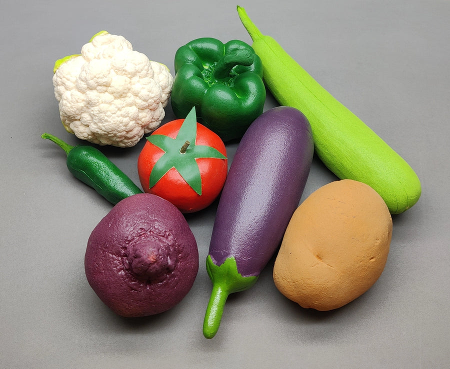 Natural Rubber Foam Realistic Vegetables (Set of 8)