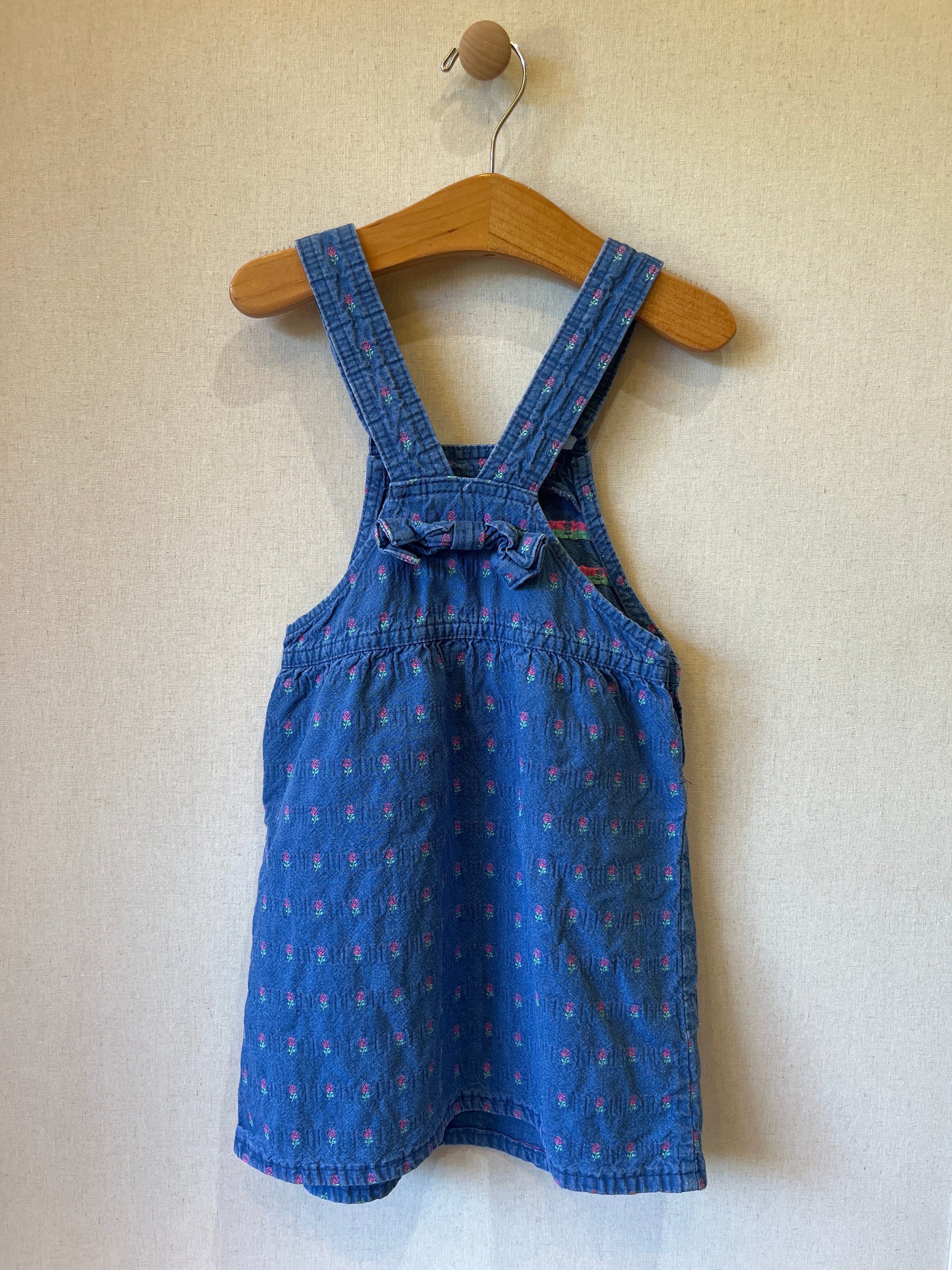 Vintage OshKosh Ditsy Floral Overall Dress