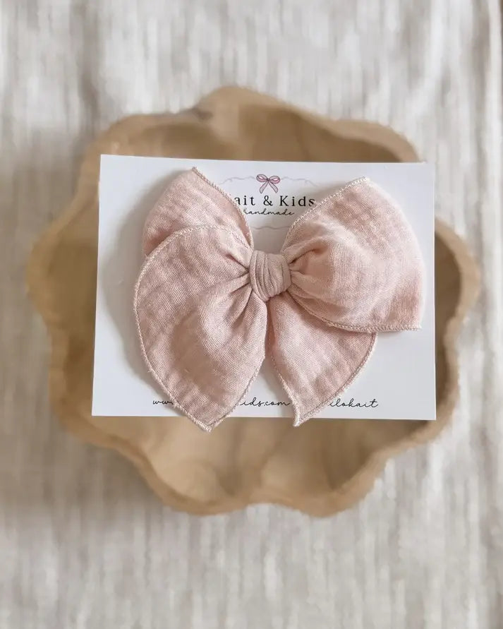 Muted Pink Bow Headband