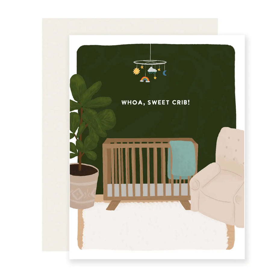 Whoa, Sweet Crib Baby Card