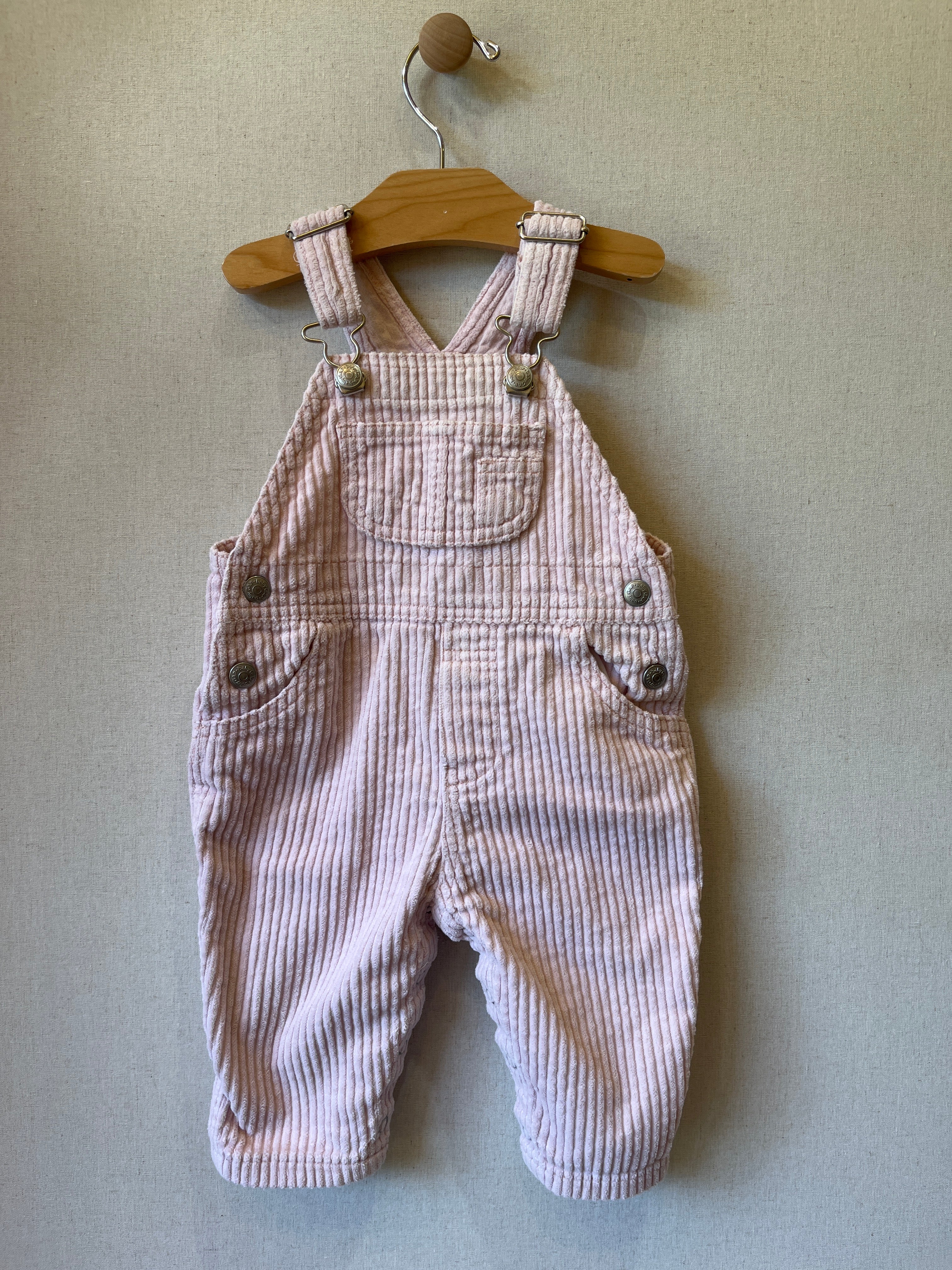 Vintage Baby Gap Soft Pink Corduroy Overalls