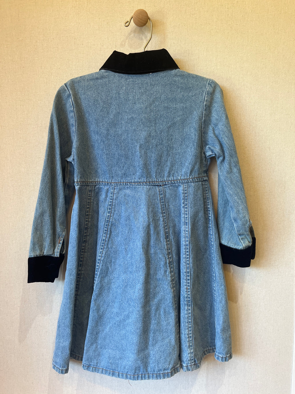 Vintage Definitely California Velvet Denim Dress