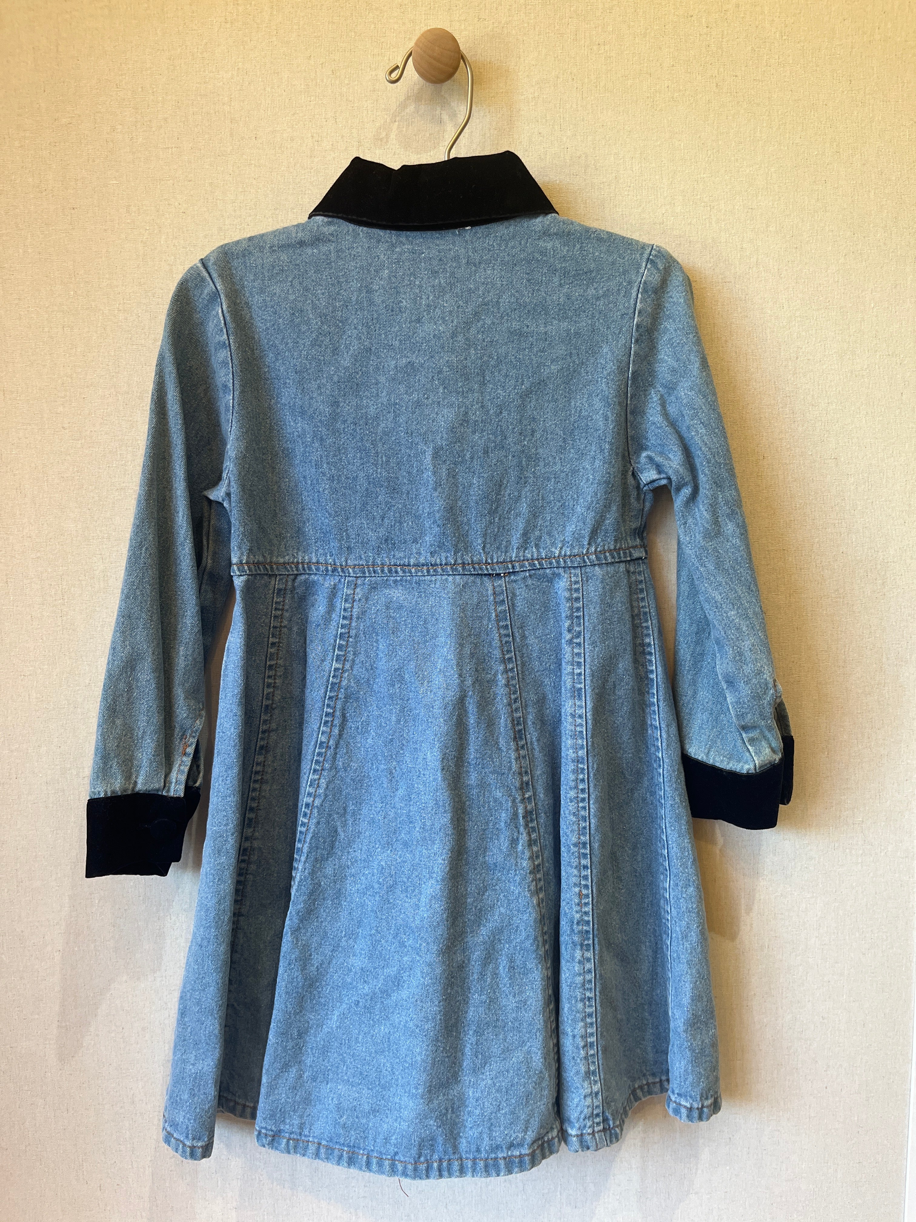 Vintage Definitely California Velvet Denim Dress