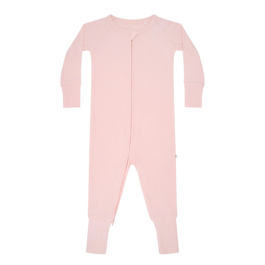 Ballet Pink Ribbed Zip Romper