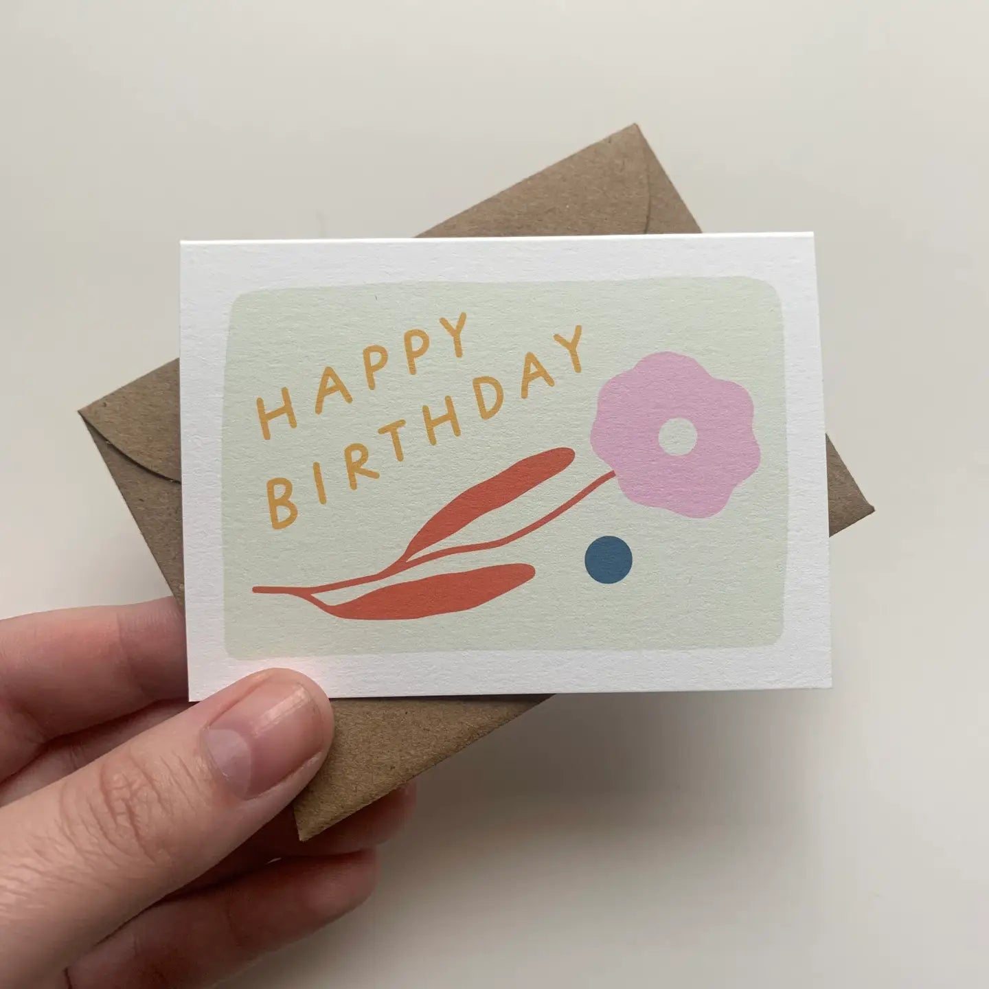Happy Birthday Flower Tiny Enclosure Card