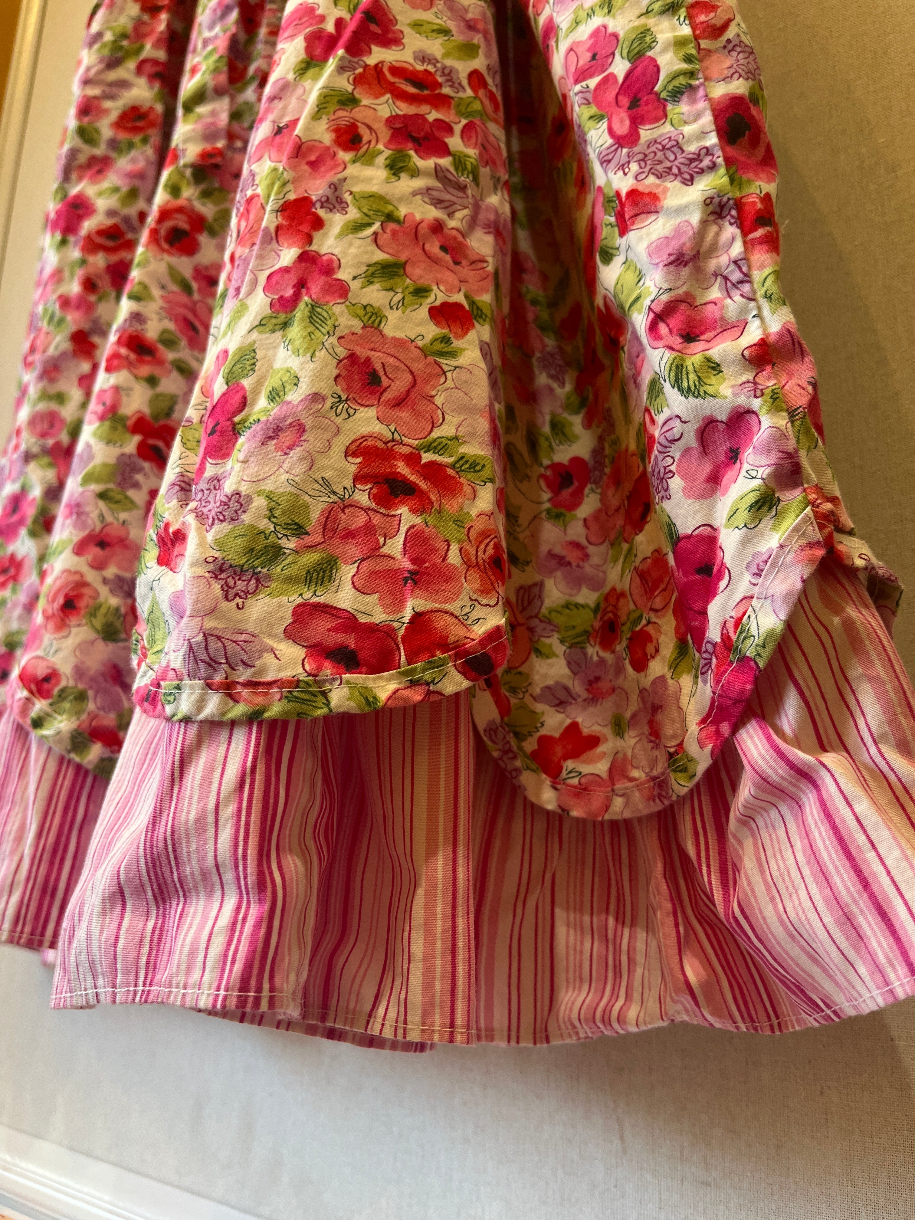 Vintage Rebecca Raggs Original Watercolor Floral Dress