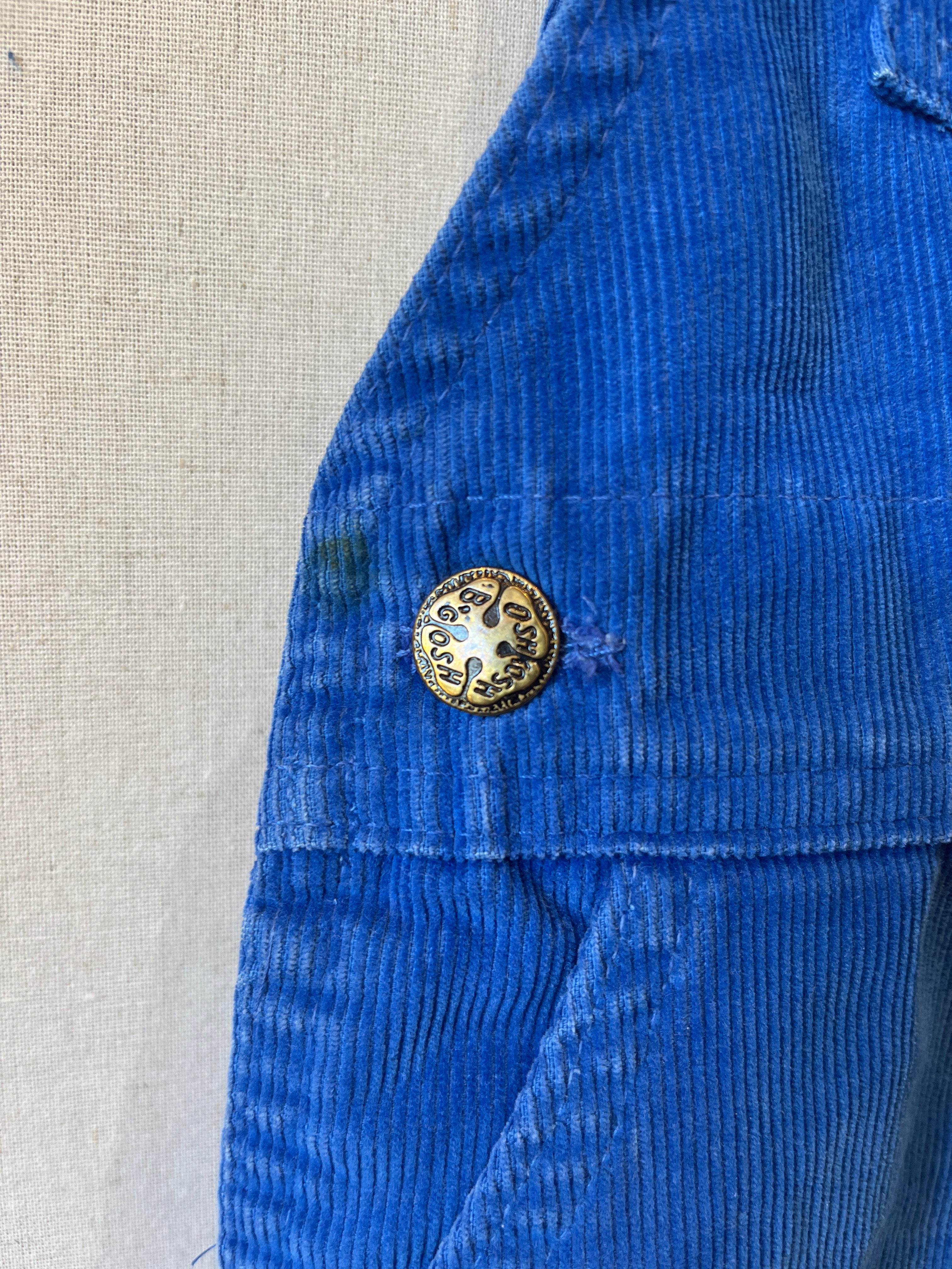Vintage OshKosh Royal Blue Corduroy Overalls