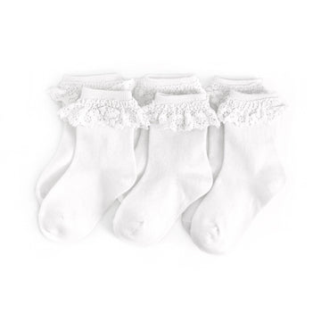 White Lace Midi Sock Pack