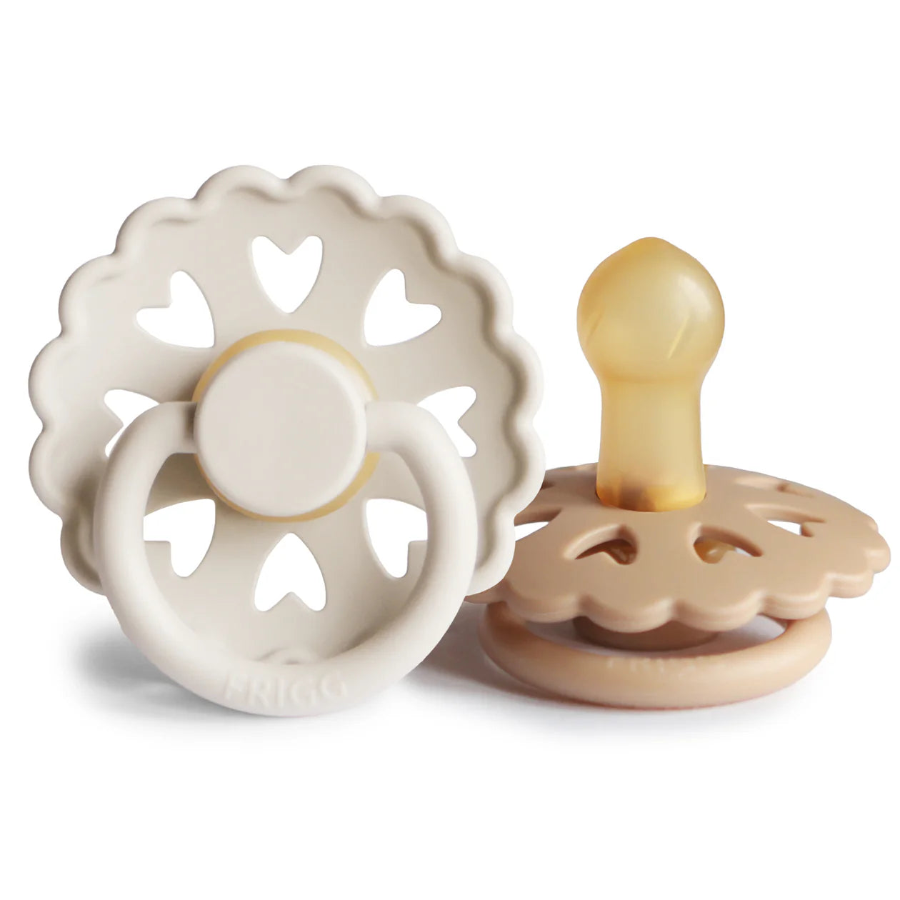FRIGG Natural Rubber Pacifier 2-Pack: 6-18 Months