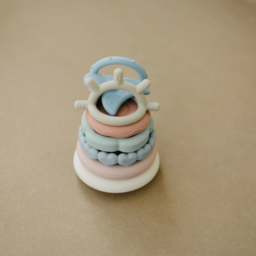 Silicone Stacking Teething Ring Toy