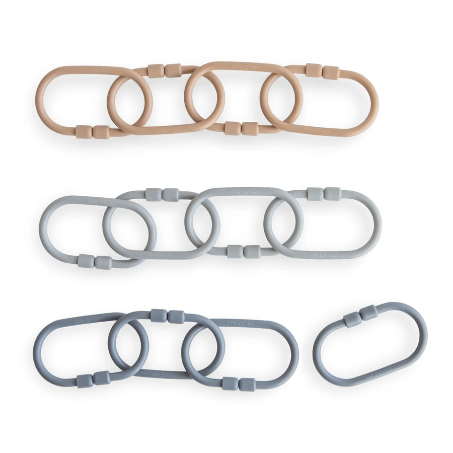 Chain Link Rings - Natural, Stone, Tradewinds