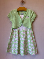 Vintage HealthTex Green Daisy Cardi Dress