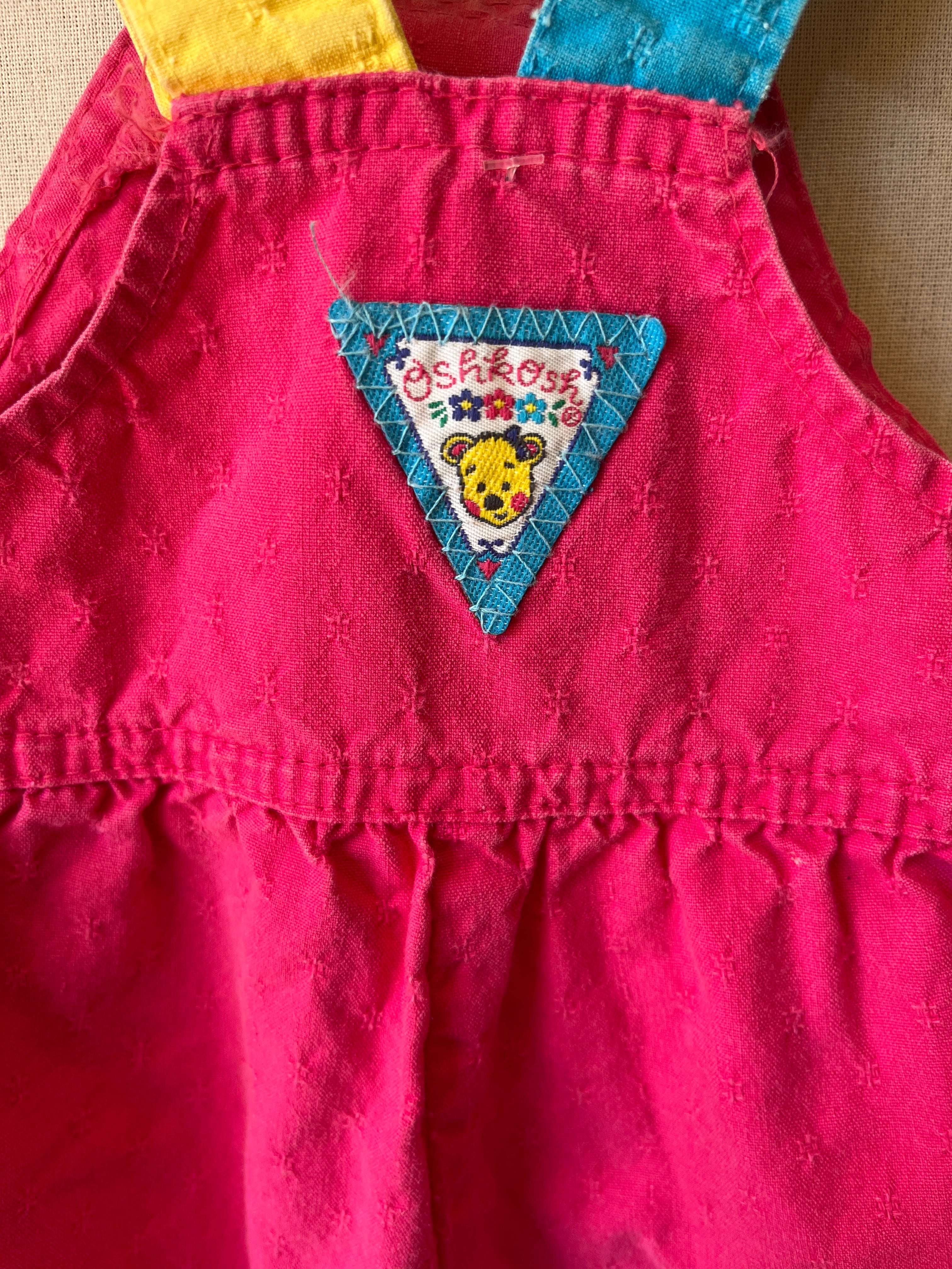 Vintage OshKosh Pink Dancing Bear Overalls