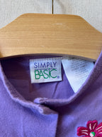 Vintage Simply Basic Purple Hibiscus Romper