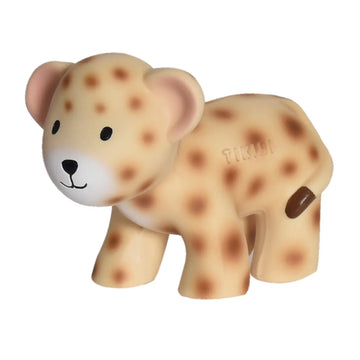 Leopard Natural Rubber Teether, Rattle & Bath Toy