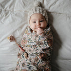 Organic Cotton Muslin Swaddle - Retro Flowers