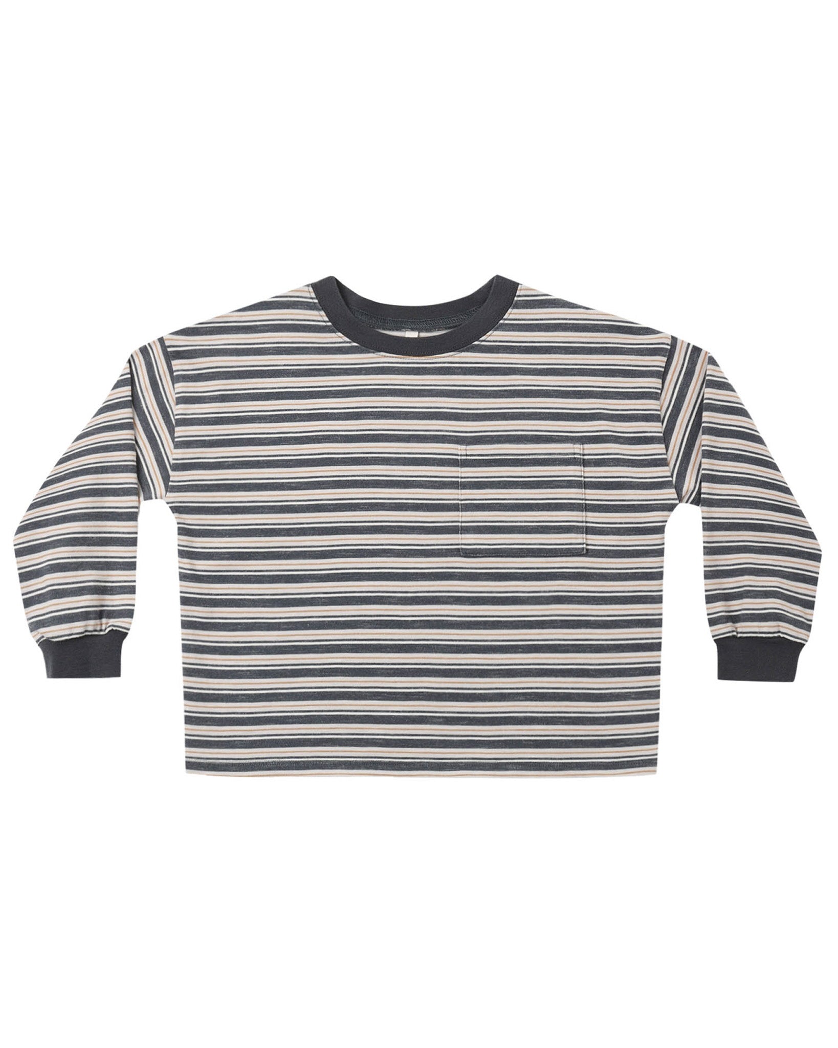 Blue Stripe Relaxed Long Sleeve Tee