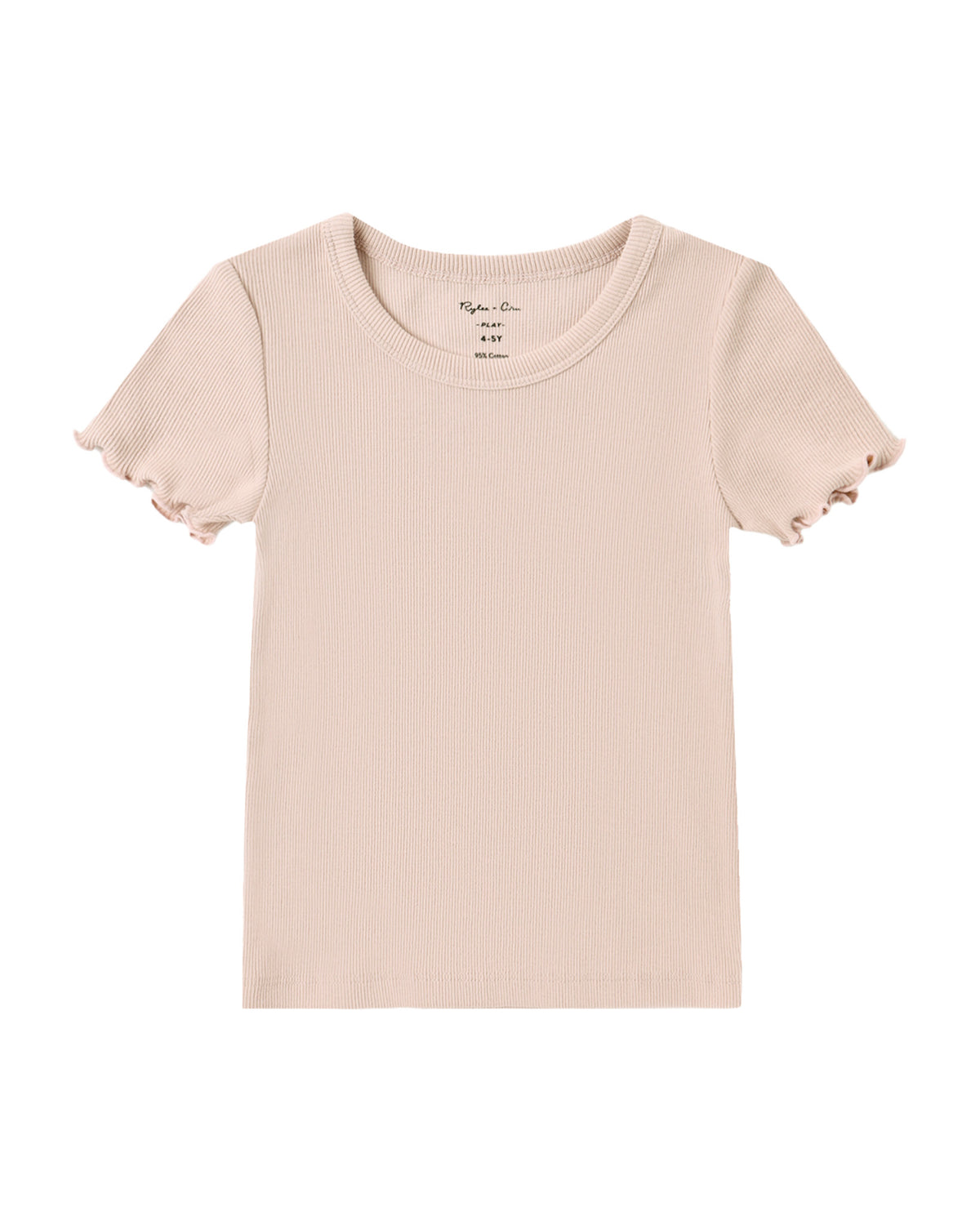 Blush Ribbed Basic Tee
