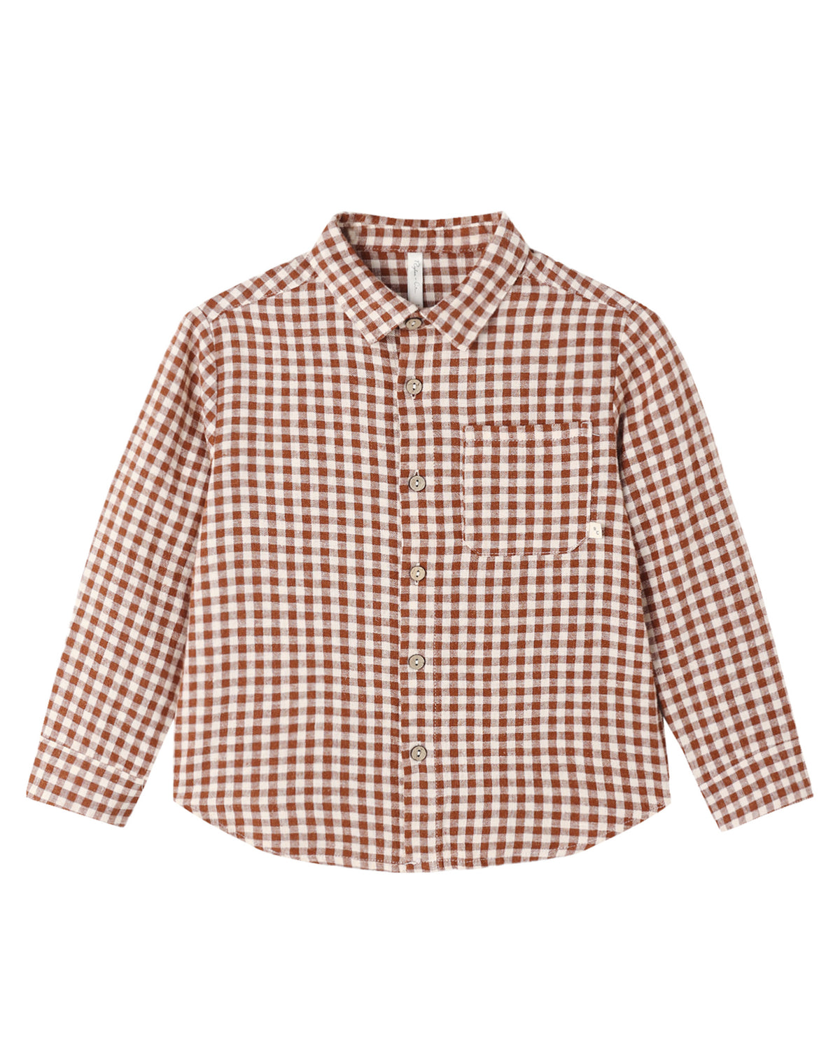 Brick Check Collared Long Sleeve Shirt