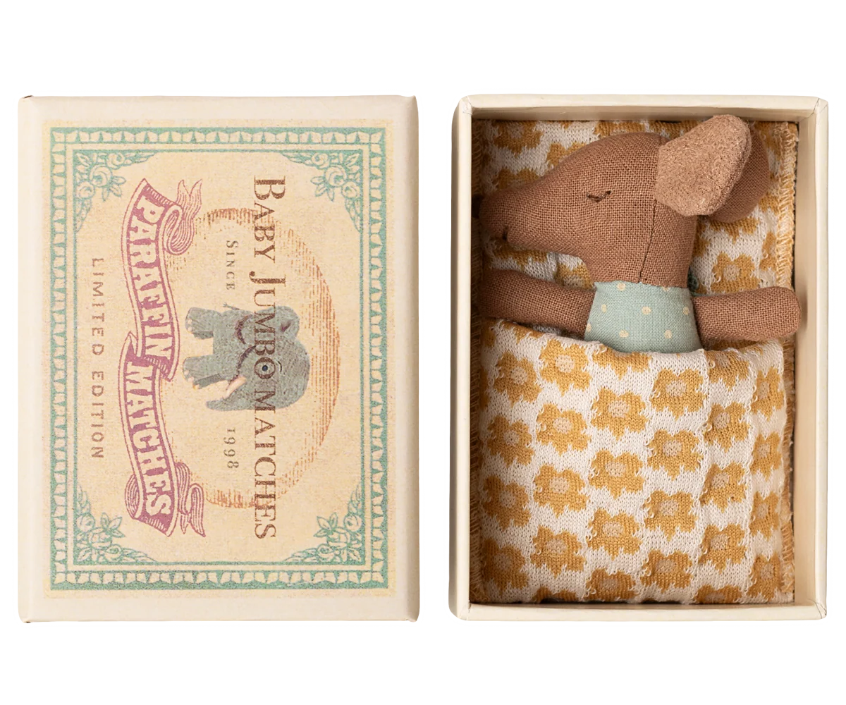 Blue Sleepy/Wakey Baby Mouse in Matchbox