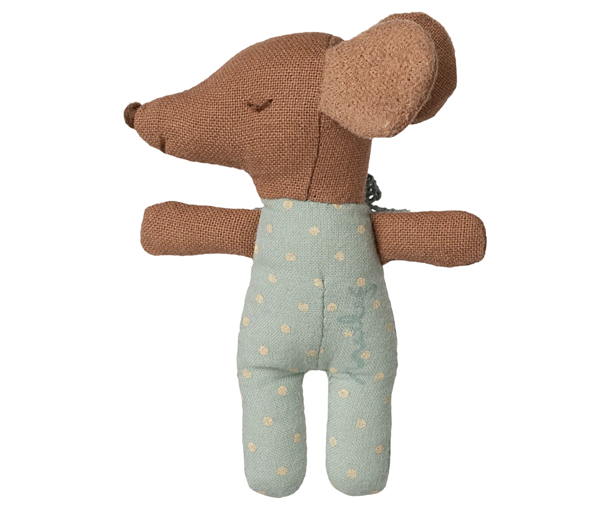 Blue Sleepy/Wakey Baby Mouse in Matchbox