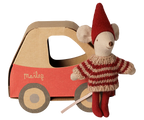 Pre-Order: Little Sister Christmas Mouse in Car Box {Expected Early November}