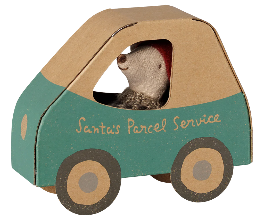 Pre-Order: Little Brother Christmas Mouse in Car Box {Expected Early November}