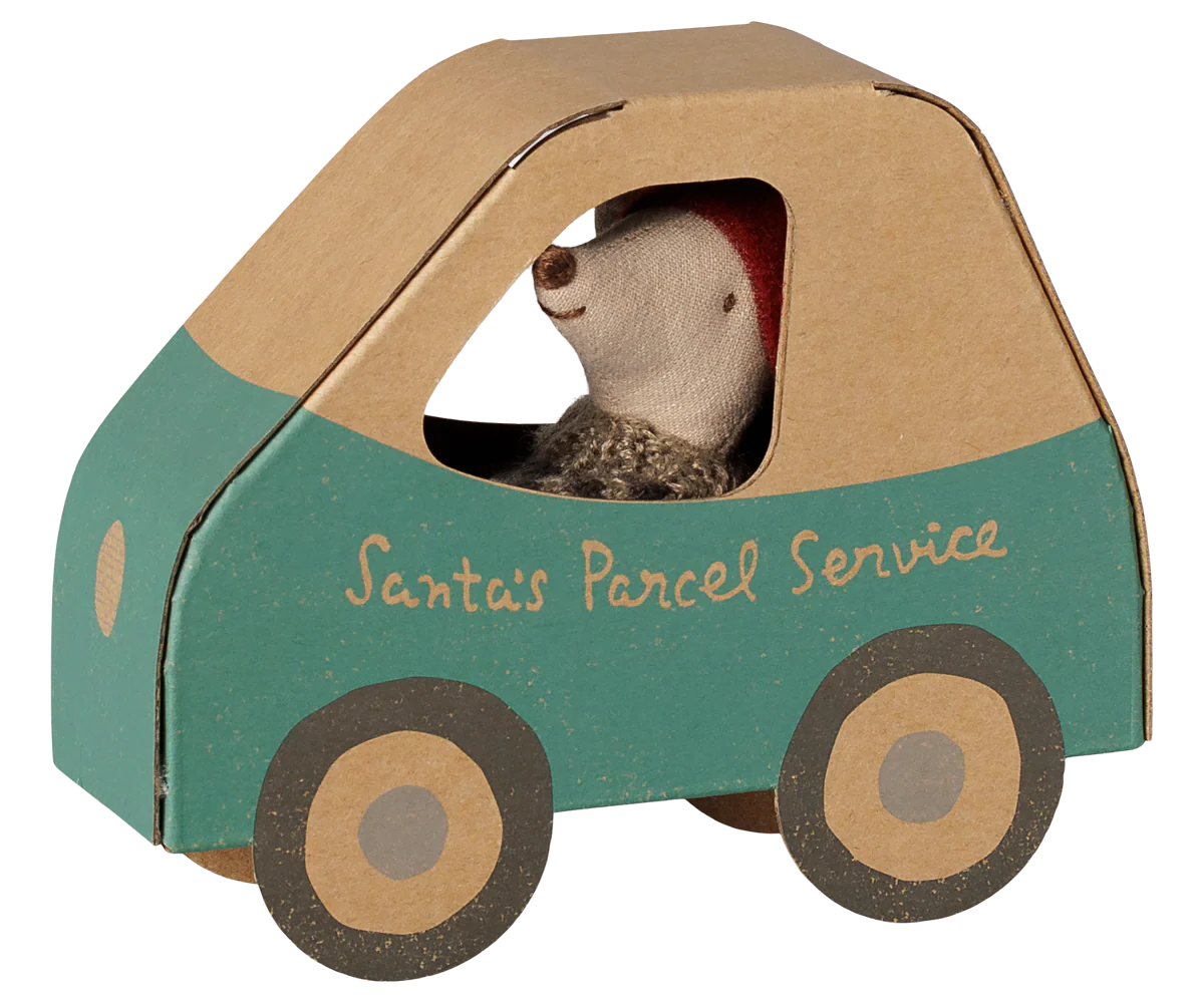 Pre-Order: Little Brother Christmas Mouse in Car Box {Expected Early November}