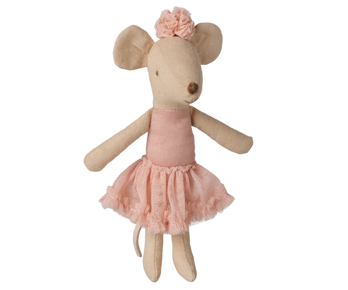 Pre-Order: Little Sister Ballerina Mouse - Light Heather {Expected Mid October}