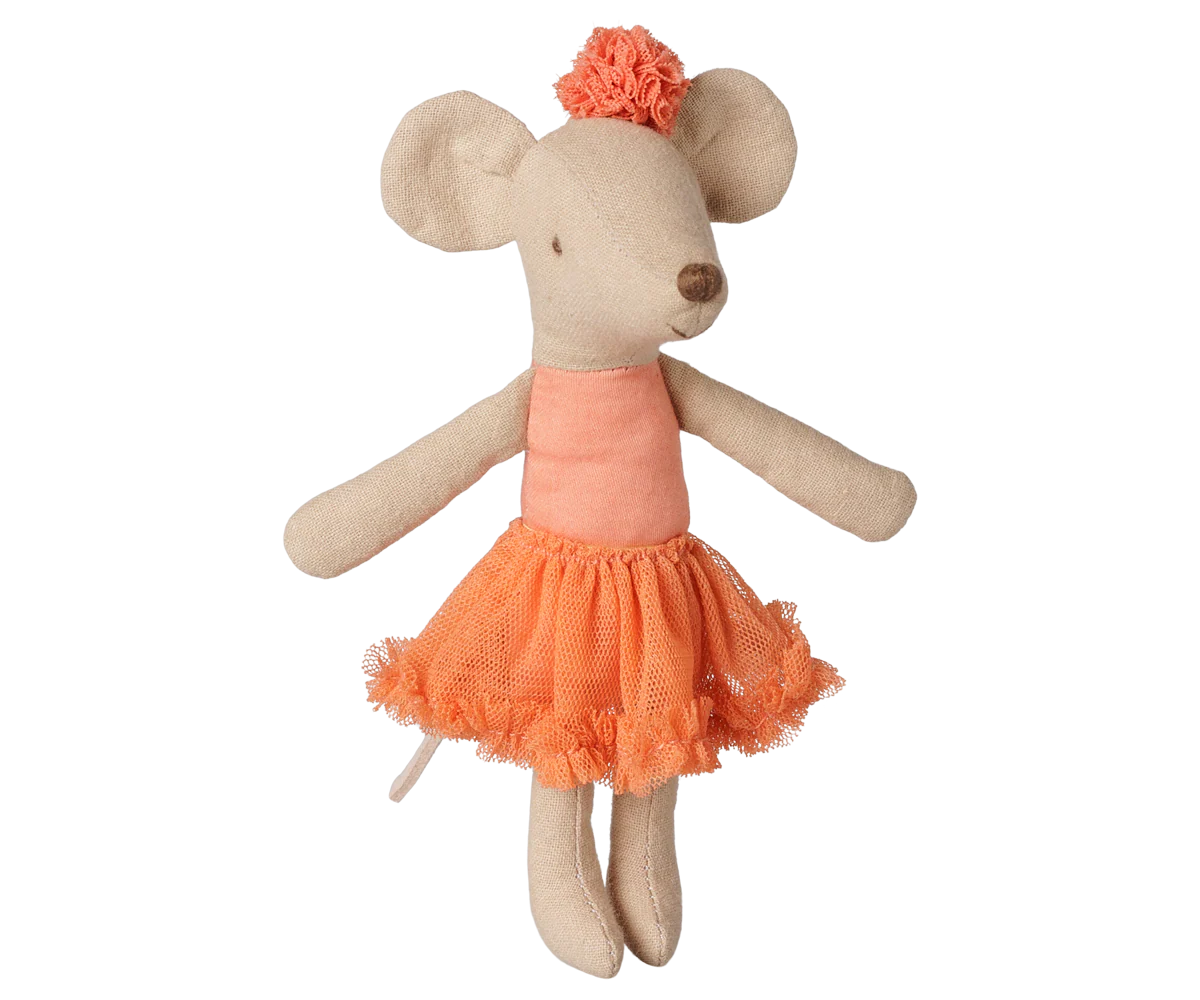 Pre-Order: Little Sister Ballerina Mouse - Dusty Coral {Expected Mid October}