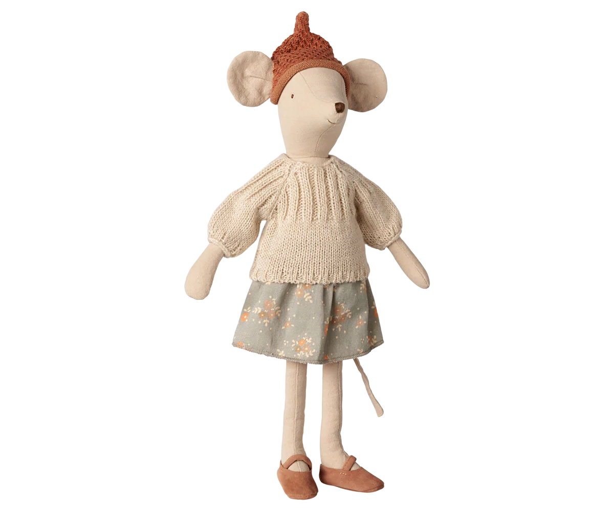 Pre-Order: Medium Mouse in Skirt & Sweater {Expected Early December}