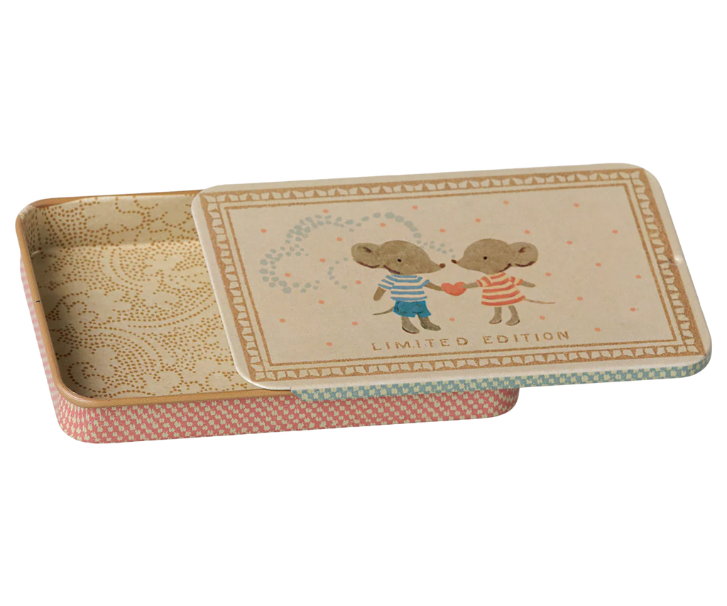 Mice Sliding Lid Metal Box