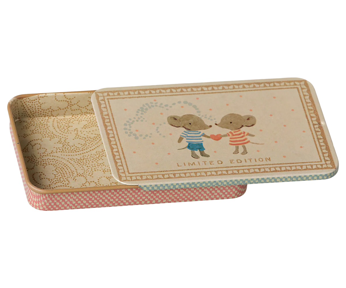 Mice Sliding Lid Metal Box
