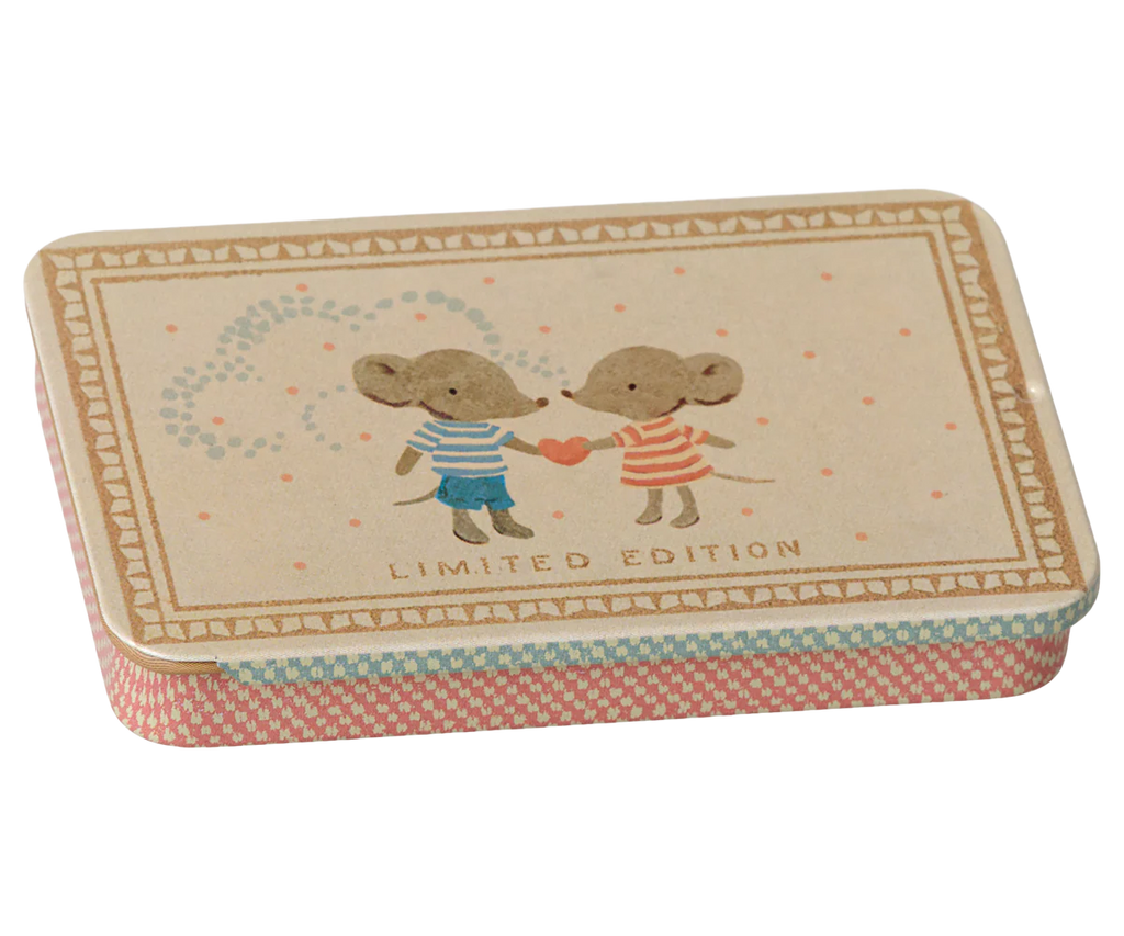 Mice Sliding Lid Metal Box
