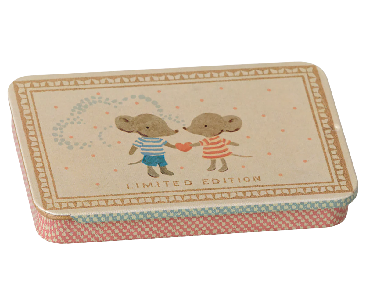 Mice Sliding Lid Metal Box