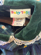 Vintage BabyTogs Green Plaid Dress