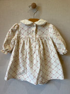 Vintage Laura Ashley Girls Rosette Grid Nightgown