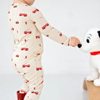 Firetrucks Zip Romper